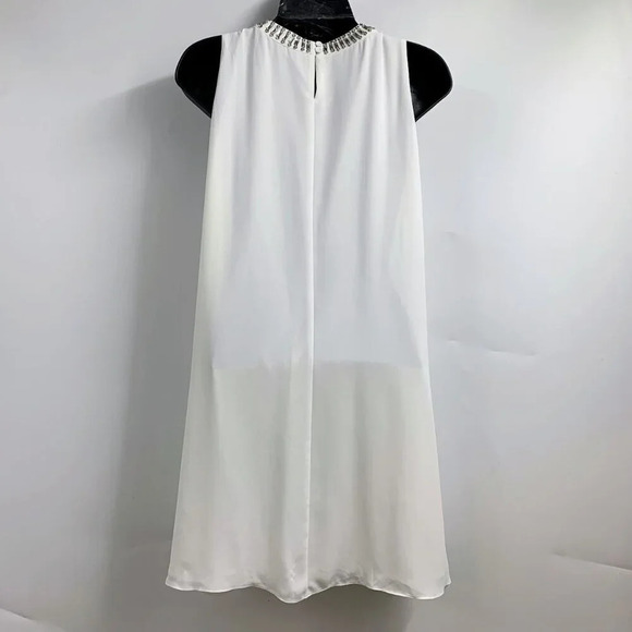 bcbgmaxazria Women's Lilleth Bejeweled Ruffled Sleeveless Flowy Dress Size XS - Picture 2 of 16